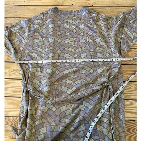 NEW The Muses Lounge Printed Tie Waist Cardigan Size Large Women’s Pink - Picture 6 of 7